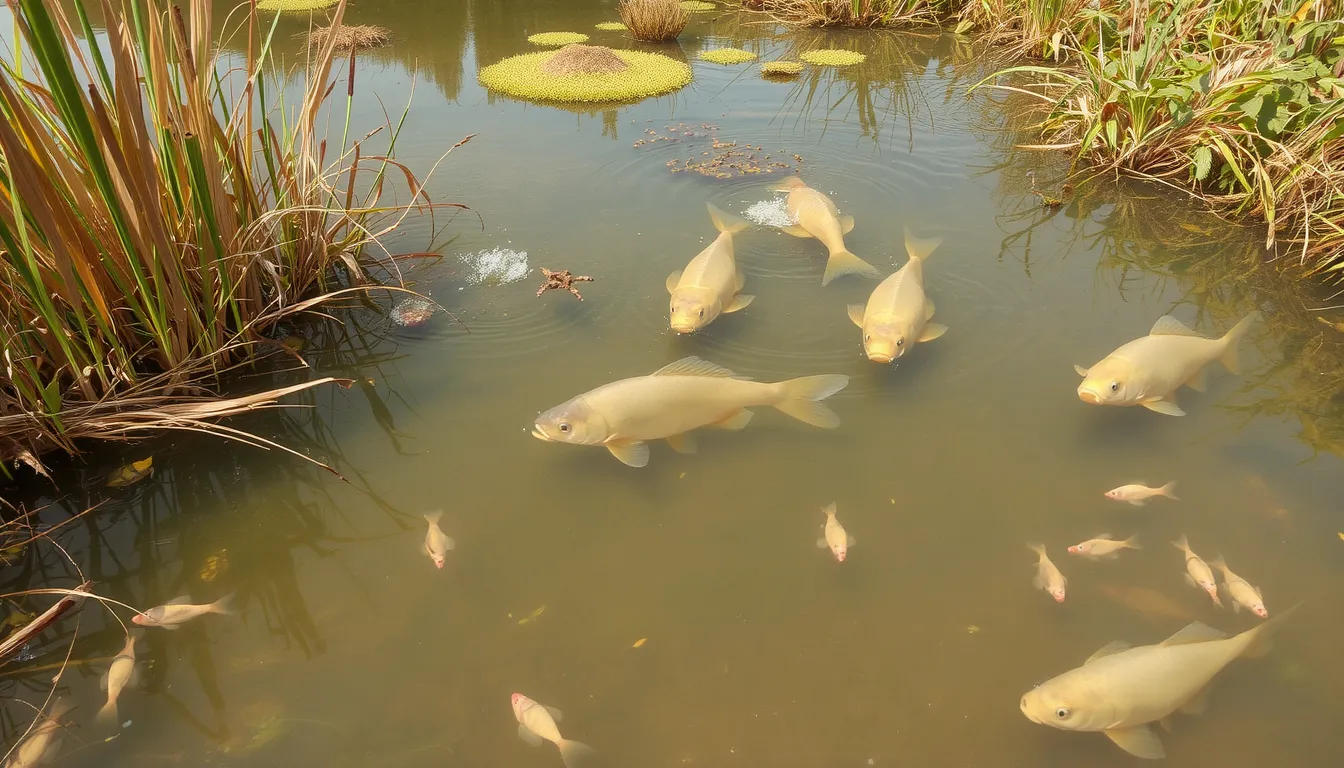 reproduction des carpes en étang