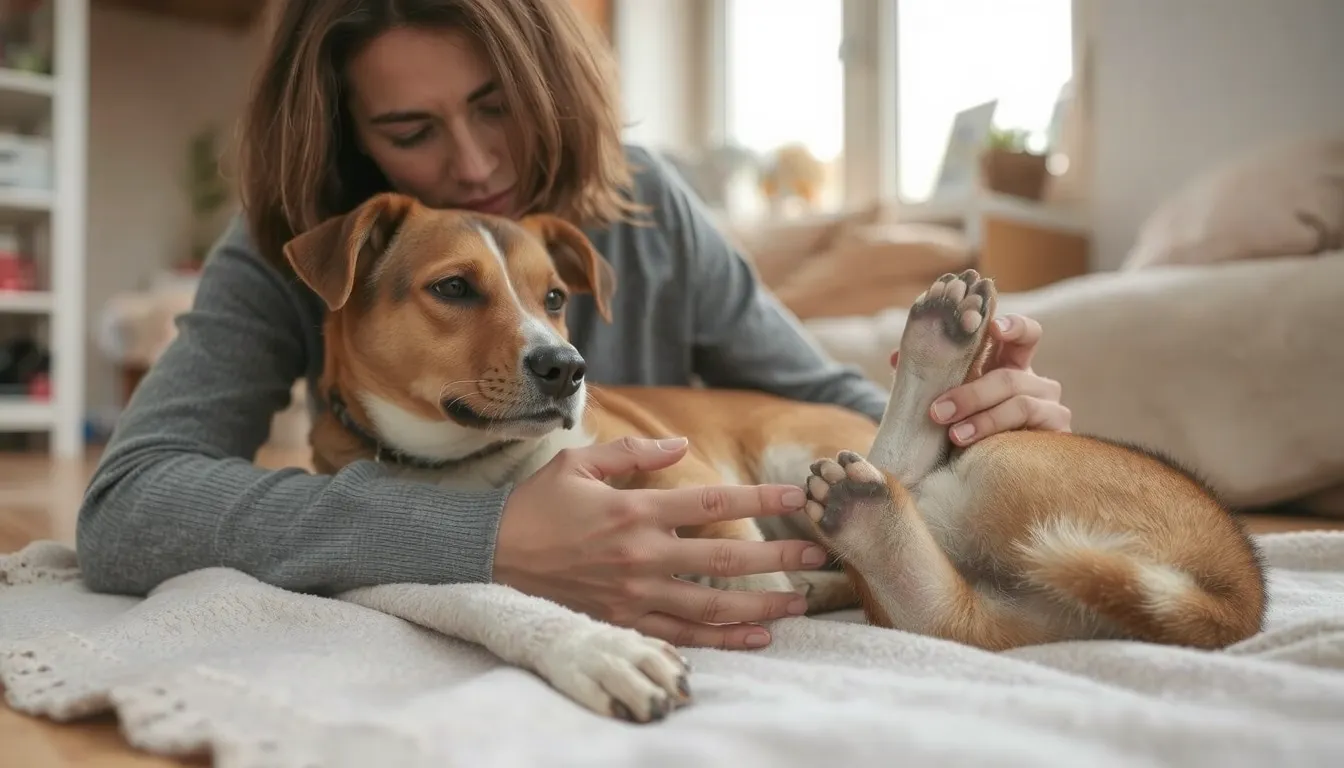 la patte de mon chien est gonflé et il boite