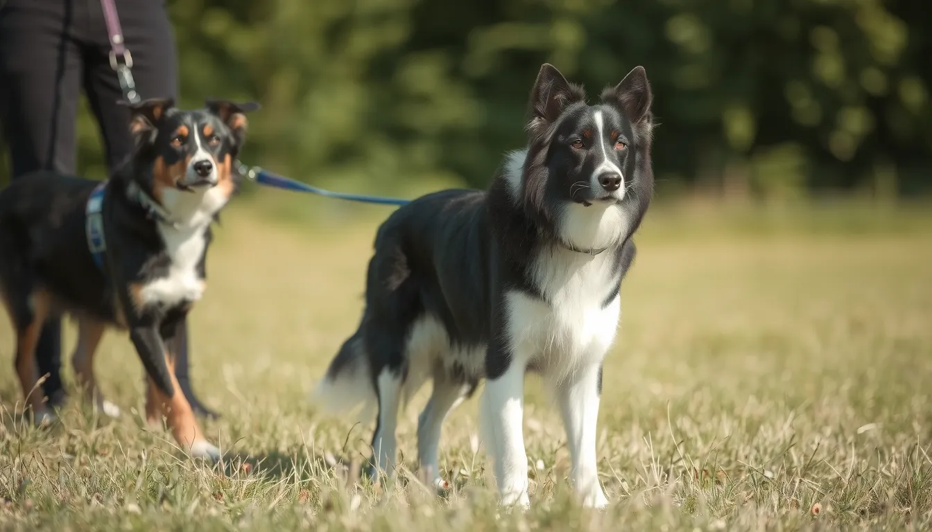 chien de berger noir et blanc